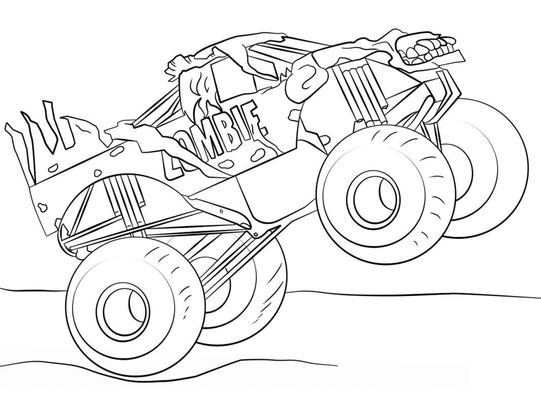 Zombie Monster Truck Coloring Game Zombie Monster Truck