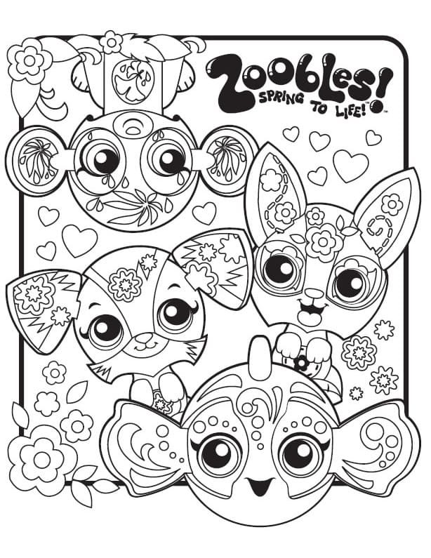 Zoobles Free Coloring Game Zoobles Free