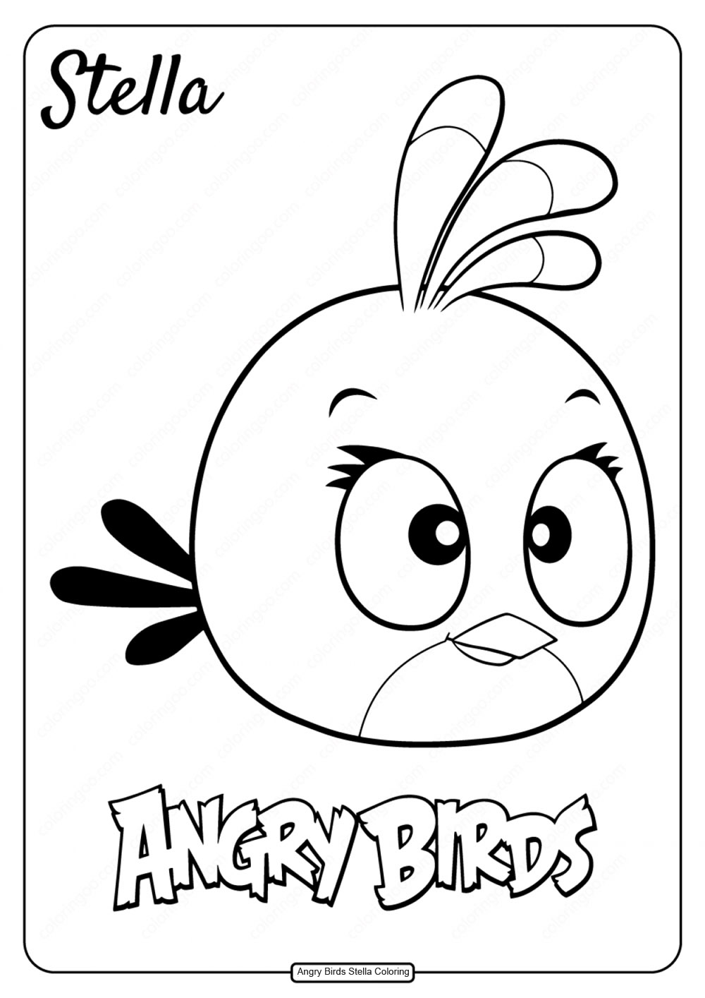 Angry Birds Stella 4 Coloring Game Angry Birds Stella 4