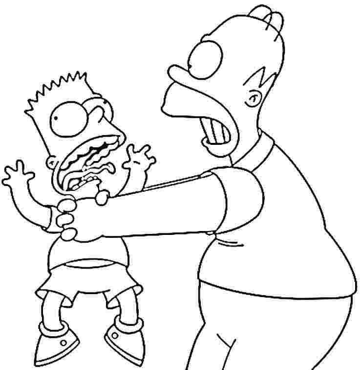 Bart and Homer Simpson