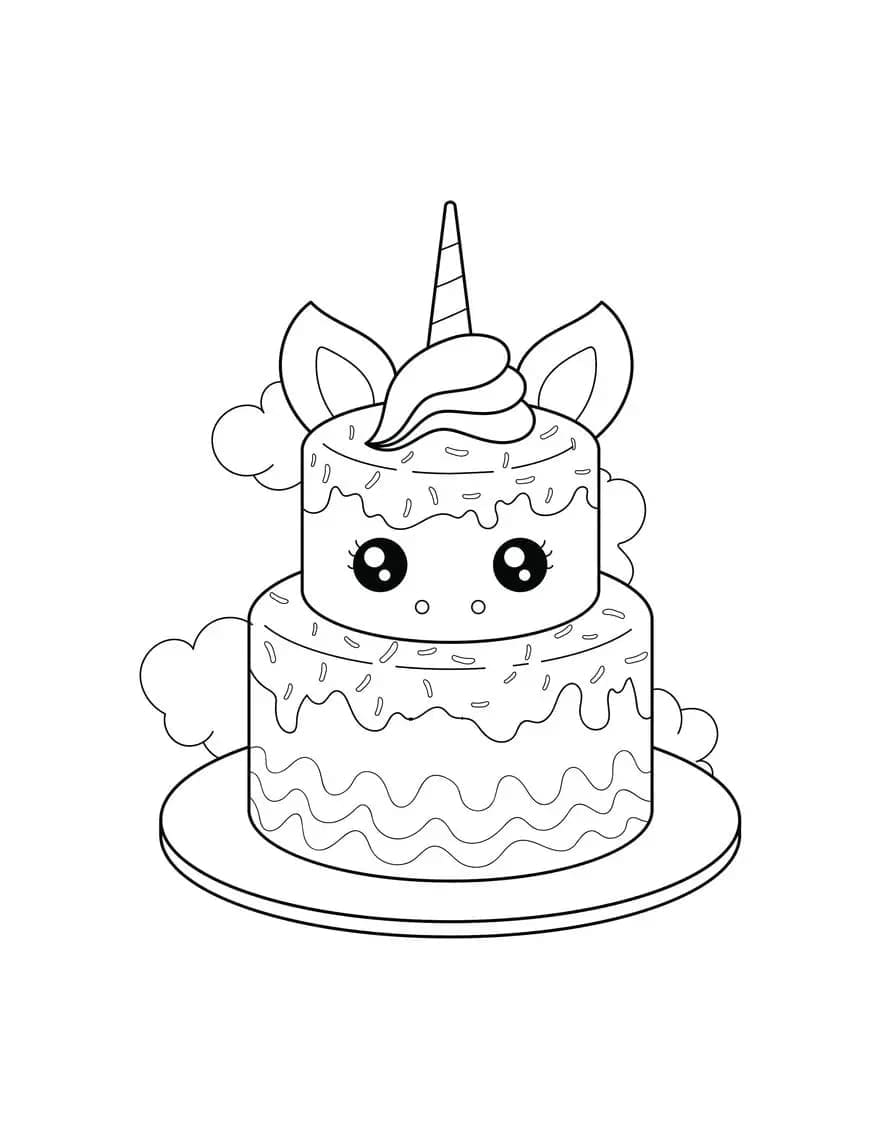 Unicorn Cake Coloring Games