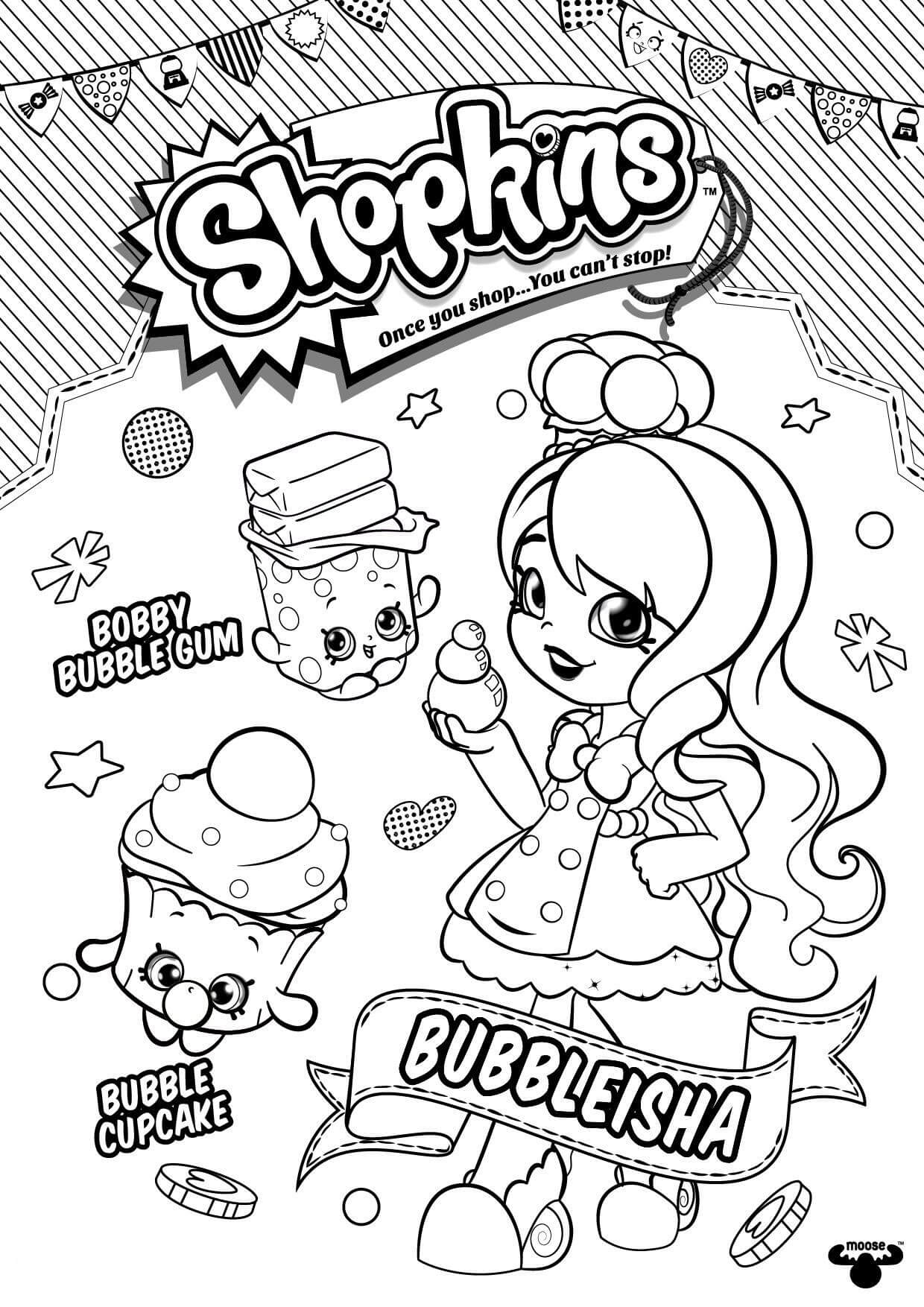 Bubbleisha Shopkins Coloring Game Bubbleisha Shopkins