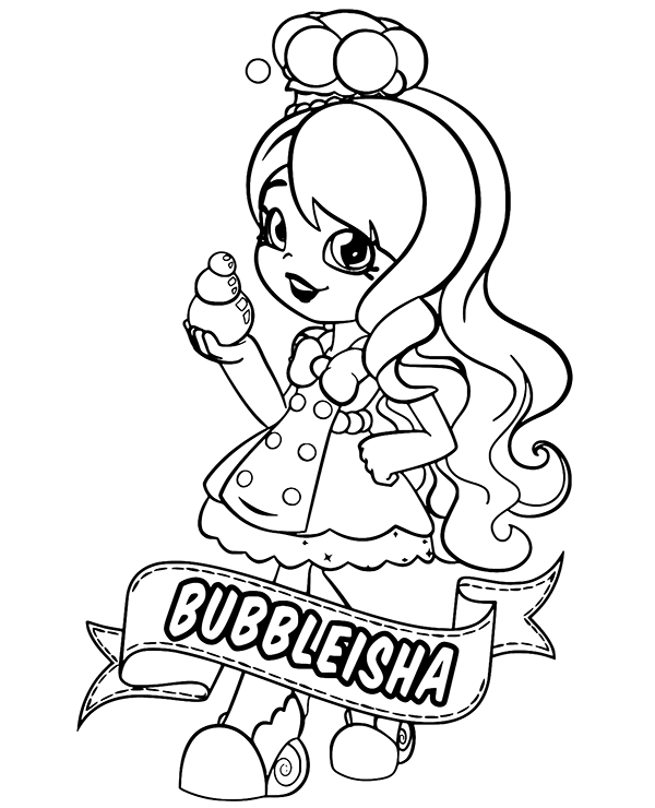 Cute Bubbleisha Coloring Game Cute Bubbleisha