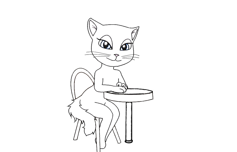 Cute Talking Angela Coloring Game Cute Talking Angela