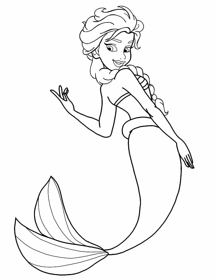 Elsa Mermaid Coloring Game Elsa Mermaid