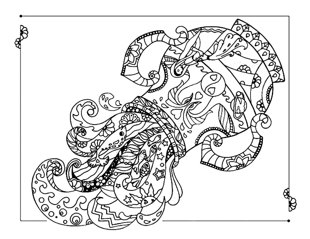 Aquarius Printable Coloring - Play Free Coloring Game Online