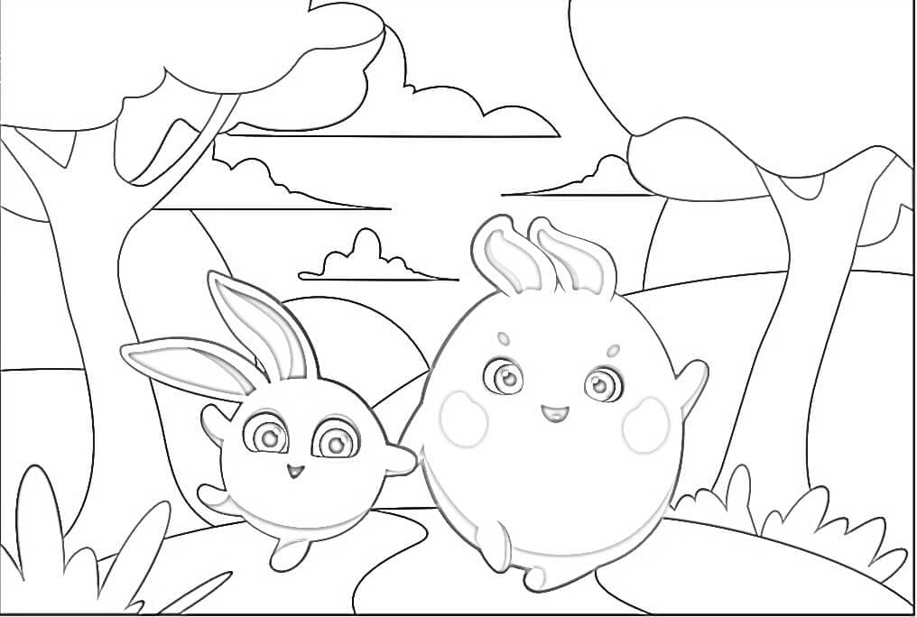 Sunny Bunnies Coloring Games - ColoringGames.Net