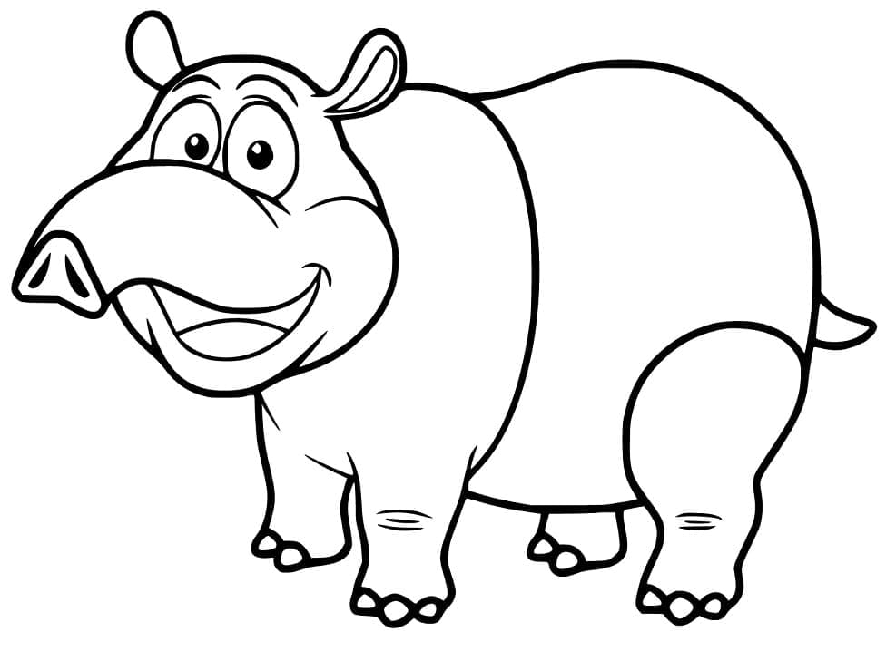 Tapir 1 Coloring - Play Free Coloring Game Online