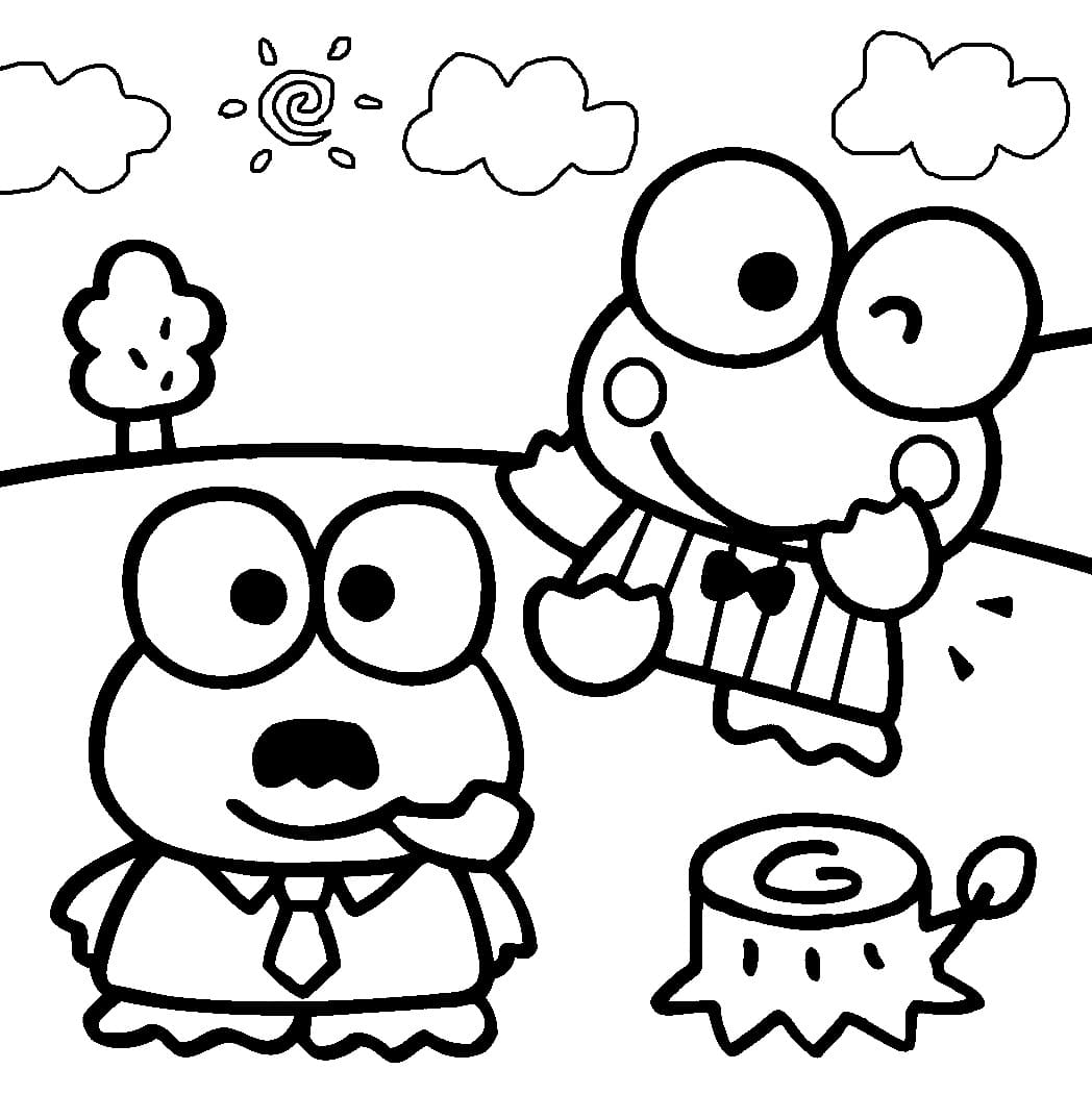 Keroppi from Sanrio Coloring - Play Free Coloring Game Online