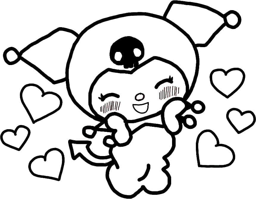 Printable Cute Kuromi Coloring - Play Free Coloring Game Online