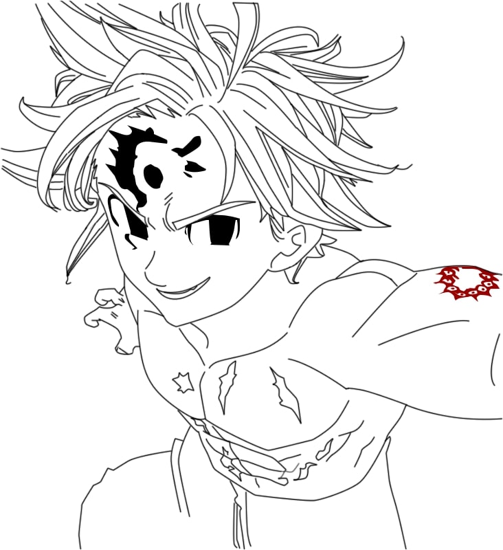 Meliodas 11 Coloring Game Meliodas 11
