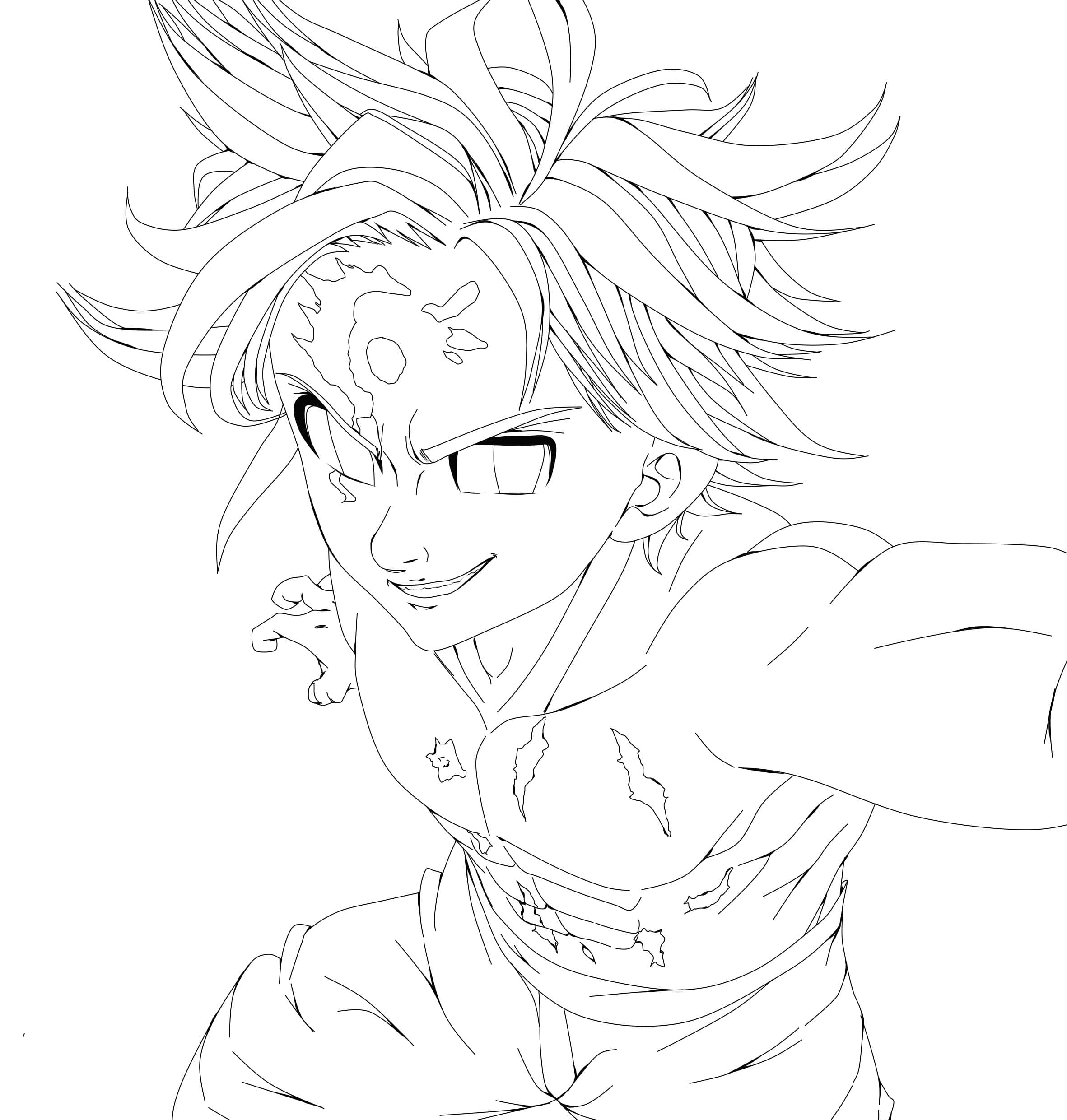 Meliodas 4 Coloring Game Meliodas 4