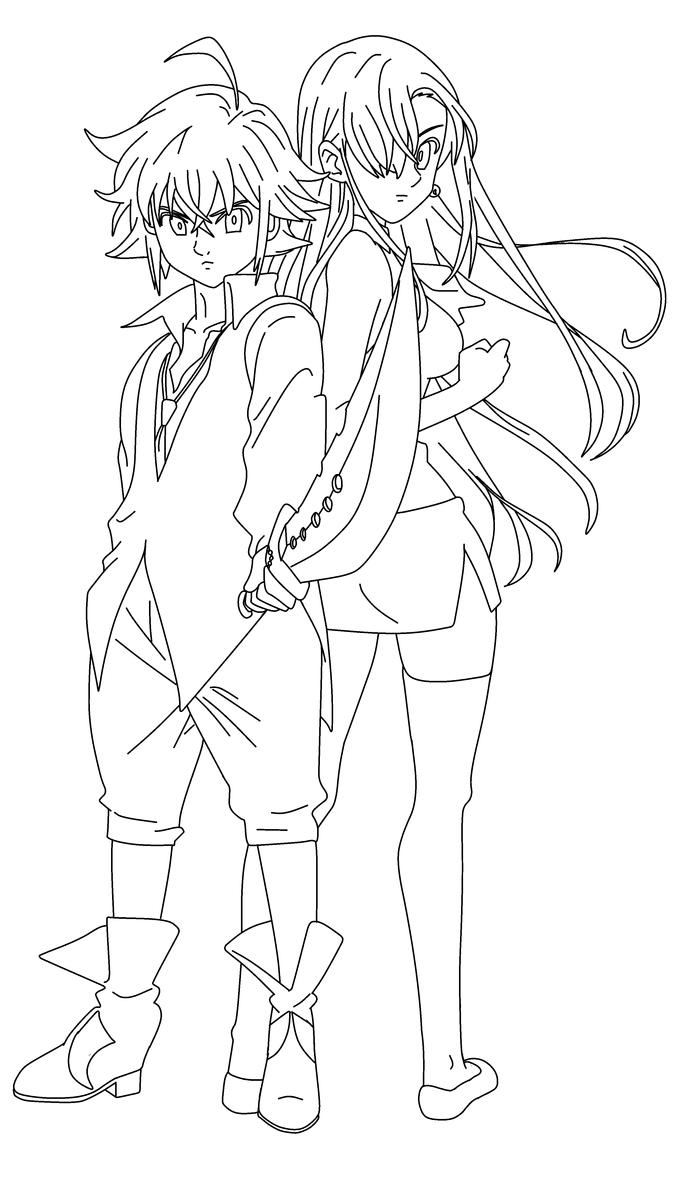 Meliodas and His Mermadi Coloring Game Meliodas and His Mermadi