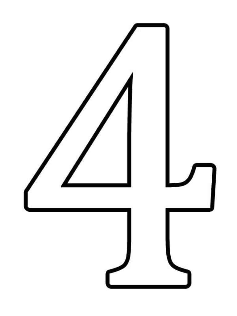 Normal Number 4 Number 4 Coloring Games - ColoringGames.Net