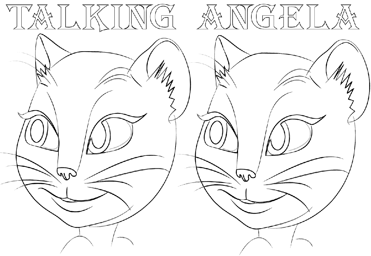 Old Talking Angela Coloring Game Old Talking Angela