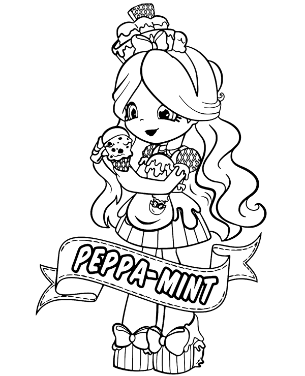 Peppa-Mint Shopkins Coloring Game Peppa-Mint Shopkins