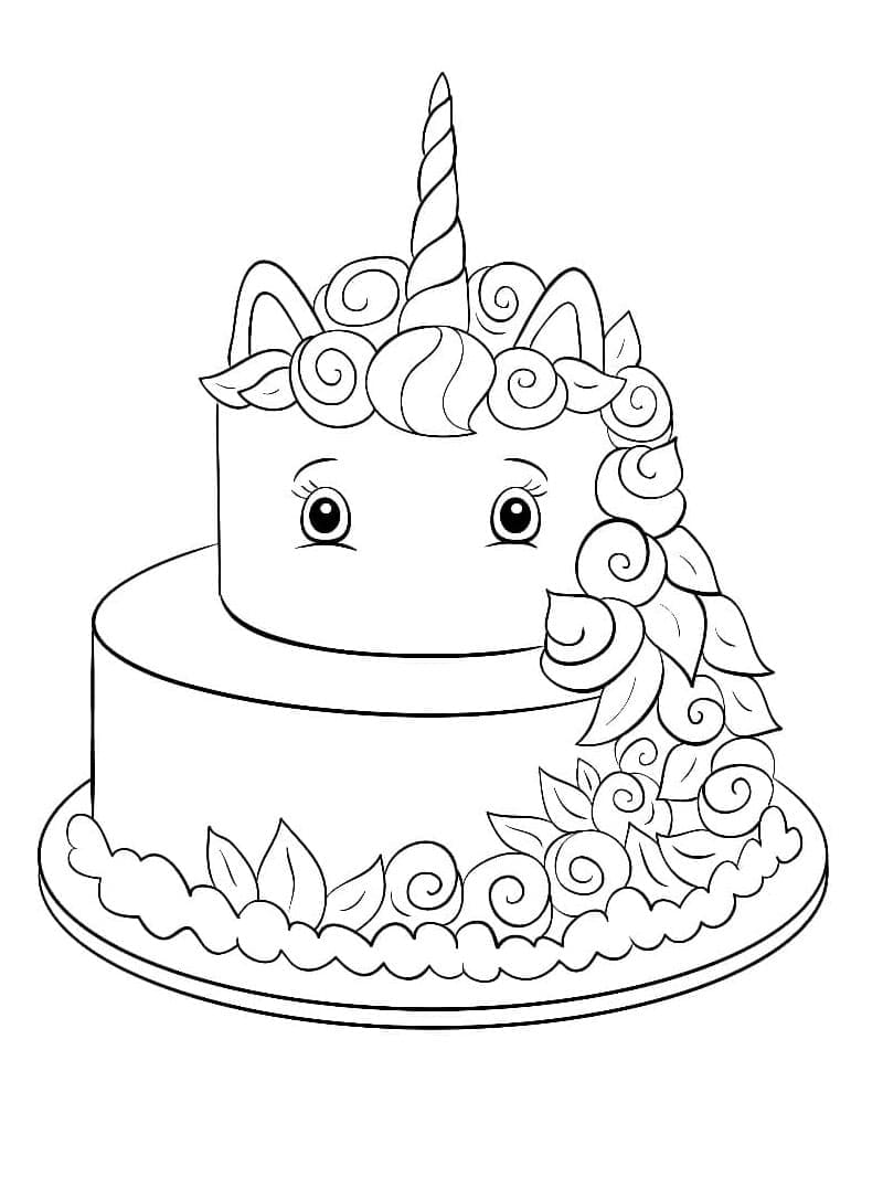 Unicorn Cake Coloring Games