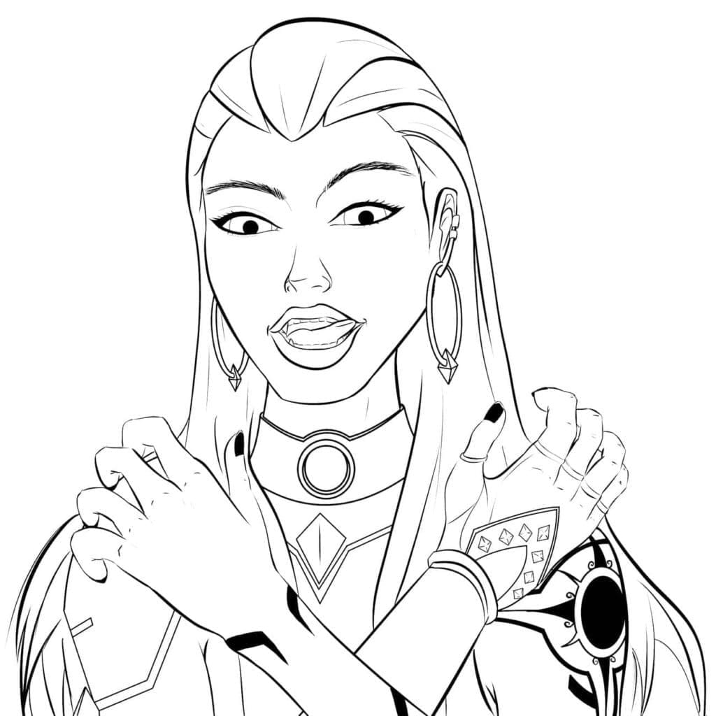 Agent Reyna in Valorant Coloring - Play Free Coloring Game Online