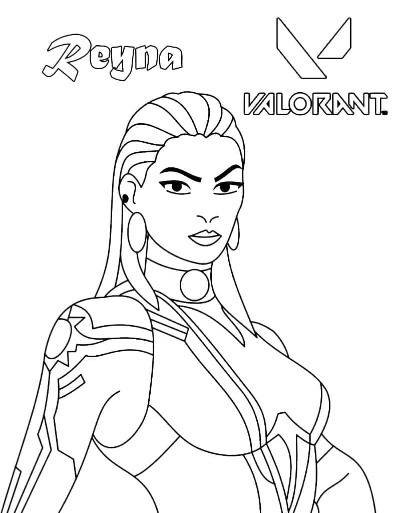 Agent Reyna in Valorant Coloring - Play Free Coloring Game Online