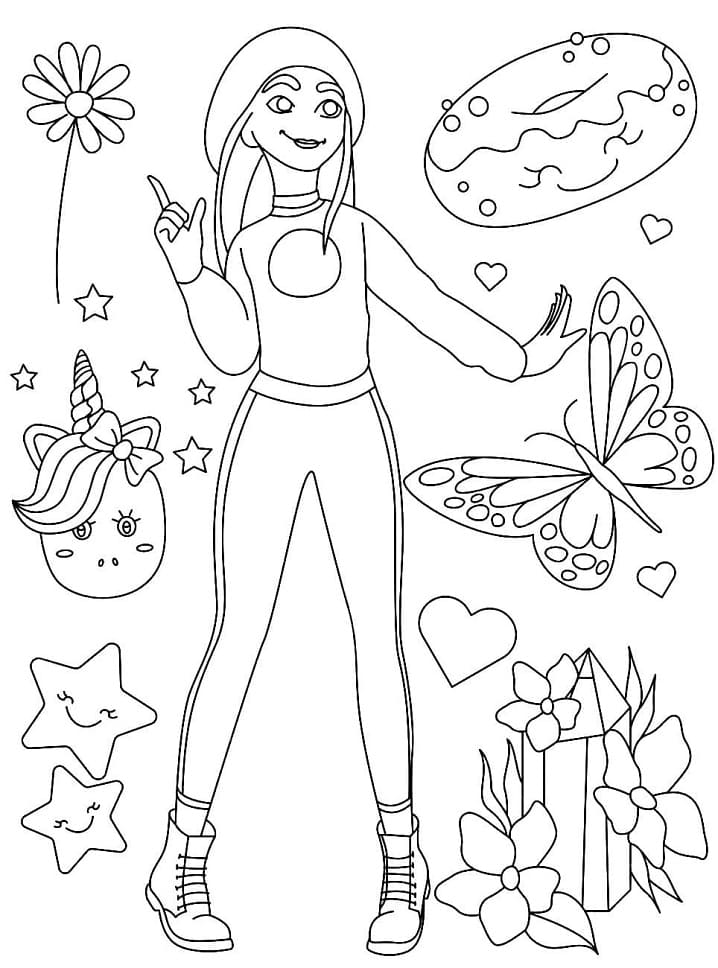 College Girl Coloring - Play Free Coloring Game Online