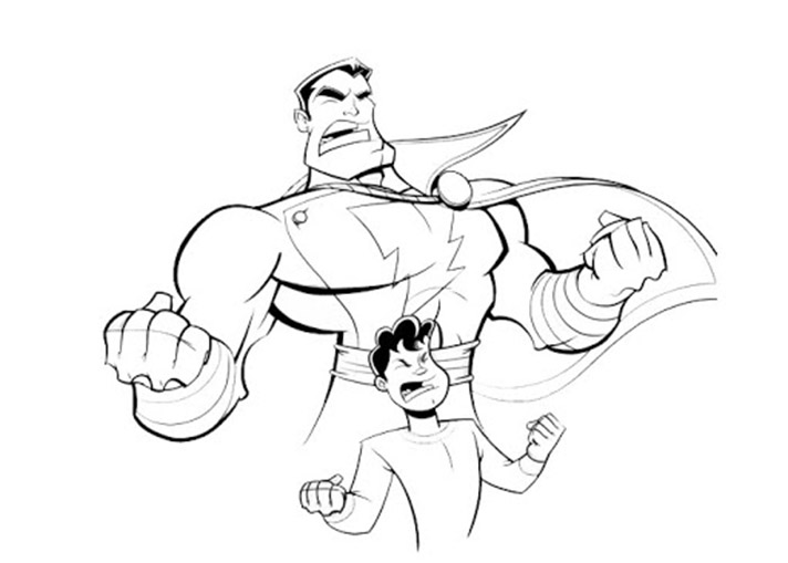 Super Shazam Coloring Game Super Shazam