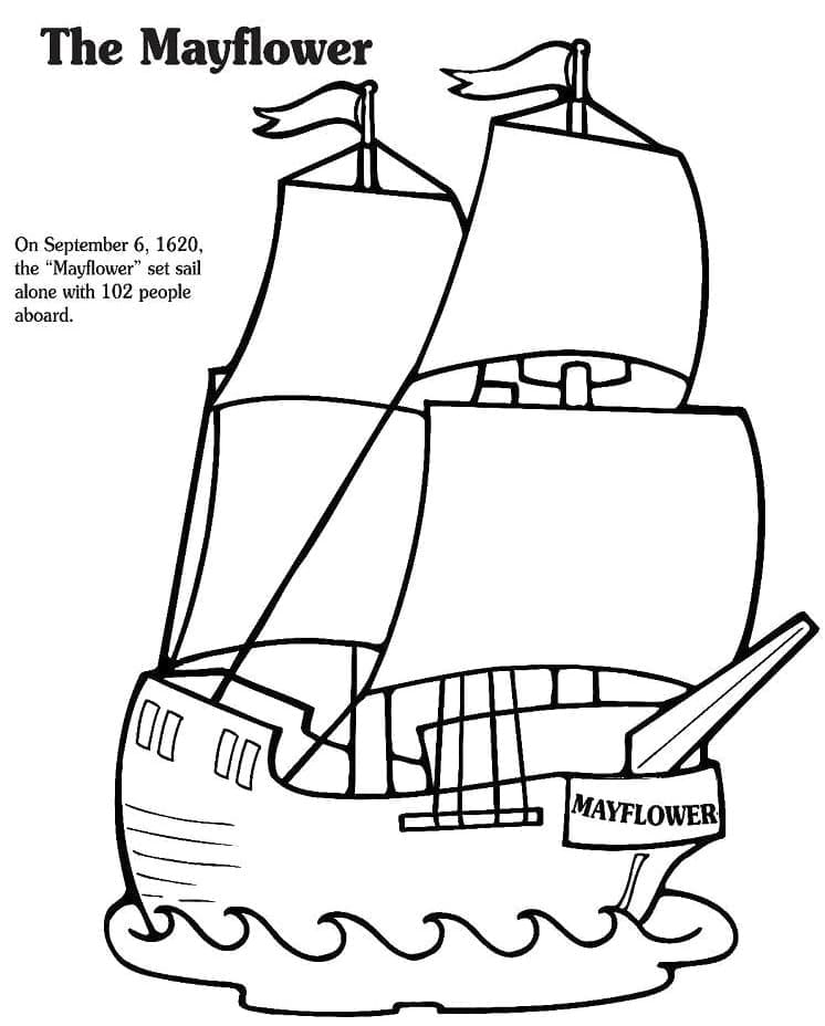 Printable Mayflower Coloring Play Free Coloring Game Online