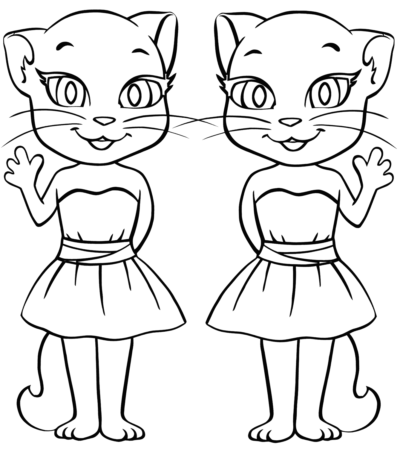 Two Talking Angela Coloring Game Two Talking Angela