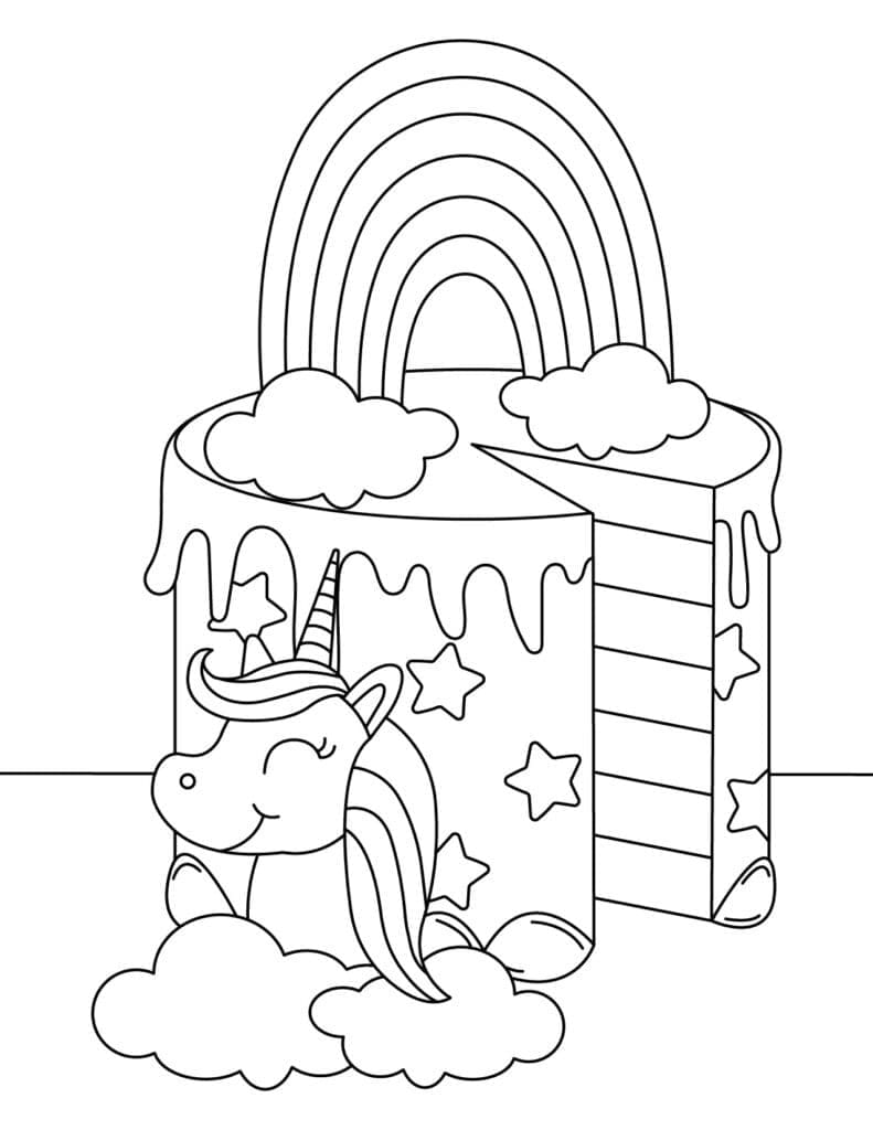Unicorn Cake Coloring Games